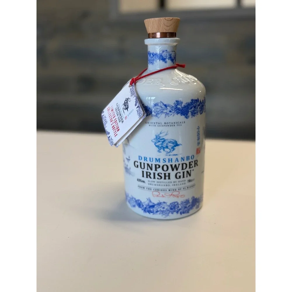 Drumshanbo Gunpowder Irish Limited Edition Ceramic Bottle with Cork Stopper